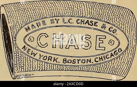 The Wheel and Cycling Trade Review . g The Leaders, Than half the Battle is won. Der Name von T. C.Chase & Co., 129 Washington Street, Boston, Mass., kommt als Fremder in den Fahrradhandel, aber seit mehr als vierzig Jahren haben sie die führenden Hersteller verschiedener Stoffe, wie Pferdedecken, Kutschroben, Karussemöbel, Gummitücher usw., Die verathe WORTJAGD war immer synonymusbesonnen, um das Beste zu erzielen, was man produzieren konnte. In der Fahrradbranche als ein Vorgeschdenn für die Erweiterung ihres Geschäfts haben sie beschlossen, ihre Erfahrungen im Umgang mit Rubb zu nutzen Stockfoto