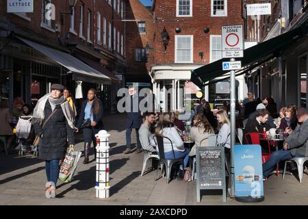 Das Stadtzentrum von Winchester, Großbritannien Stockfoto