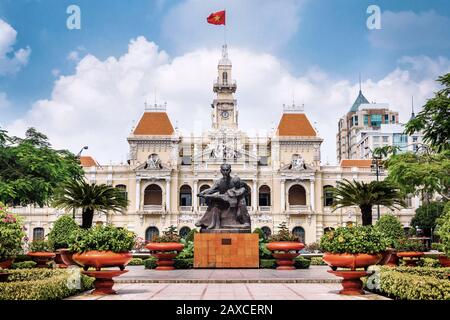 Ho-Chi-Minh-Rathaus in Ho-Chi-Minh-Stadt alias Saigon, Südvietnamesen. Stockfoto