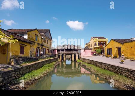 Japanese Covered Bridge in der Alten Stadt Hoi An, Vietnam. Stockfoto