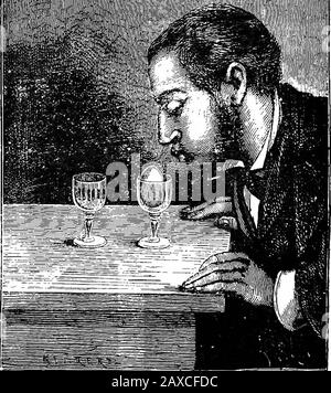 Wissenschaftliche Amusements . l sehr interessant zu studieren. Die Luftkraft kann sehr bald zeigen, dass sie mit erheblichem Druck auf ein Ei in einem Glas wirkt. Durch das Brühen eines Hellerglases mit einem hart gekochten Ei kann das Ei aus dem Glas springen. Und es ist nicht unmöglich, die Lungen zu verstellen, wie in der Abbildung dargestellt, und von einem Glas zum anderen zu gelangen. Die aufsteigende Kraft der erhitzten Luft kann auch durch Aufschneiden einer Karte in eine Spirale und halten der Lampe über der Flamme der Lampe aufsteigen. Die Spirale dreht sich, wenn sie leicht balanciert ist, schnell um. Lassen Sie uns Stockfoto