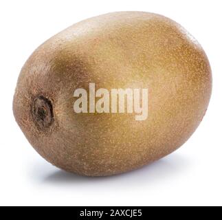 Goldene Kiwifrucht oder chinesische Stachelbeere isoliert auf weißem Grund. Stockfoto