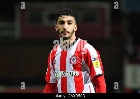 Brentford, Großbritannien. Februar 2020. Sagte Benrahma von Brendford während des Sky Bet Championship Matches zwischen Brentford und Leeds United im Griffin Park, London am Dienstag, 11. Februar 2020. (Kredit: Ivan Yordanov/MI News)Foto darf nur für redaktionelle Zwecke in Zeitungen und/oder Zeitschriften verwendet werden, Lizenz für kommerzielle Nutzung erforderlich Kredit: MI News & Sport /Alamy Live News Stockfoto