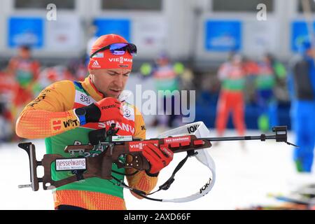 Antholz, Italien am 11.02.2020, IBU-Biathlon-Weltmeisterschaften 2020, Philipp Nawrath (GER) im Einsatz. Foto: Pierre Teyssot/Espa-Images Credit: European Sports Photographic Agency/Alamy Live News Stockfoto