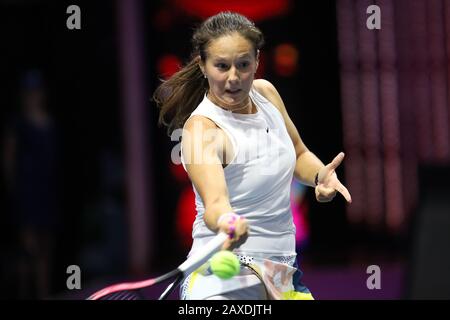 Daria Kasatkina aus Russland im Einsatz gegen Jekaterina Alexandrova aus Russland während des Tennisturniers St.Petersburg Ladies Trophäe 2020 in der Sibur Arena.Endstand: (Daria Kasatkina 1-2 Jekaterina Alexandrova) Stockfoto