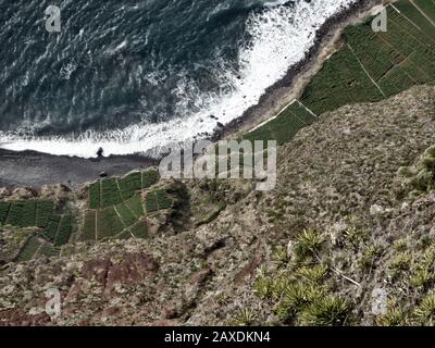 Blick vom Cabo Giro (Glasplattform) an der Atlantikküste Madeiras, Portugal, Europäische Union Stockfoto