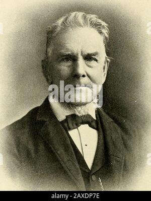 Geschichte der Grafschaften allen und Woodson, Kansas: Mit Porträts bekannter Persönlichkeiten dieser Grafschaften dekoriert, mit Biographien unserer repräsentativen Bürger, Einschnitten öffentlicher Gebäude und einer Karte der einzelnen Bezirke. Gewählt wurde die Gemeinde in der Verfassungskonvention von Lecompton. Diese Szenen sind längst vergangen und nur wenige sind am Leben, die sich an sie erinnern.Elijah Brown, Sohn des Pioniers Isham Brown, der in NeoshoCounty, Kansas wohnt, und Robert McQuigg, aus Roseburg, Oregon, waren amongthe aktive Teilnehmer an diesen Veranstaltungen. Am 24. Juli 1861 trat Herr Christy in Firma F, ThirdKans, auf Stockfoto