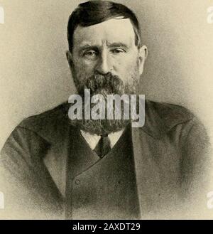 Geschichte der Grafschaften allen und Woodson, Kansas: Mit Porträts bekannter Menschen dieser Grafschaften verziert, mit Biographien unserer repräsentativen Bürger, Einschnitten öffentlicher Gebäude und einer Karte der einzelnen Grafschaften. Gemäß einem Akt des Kongresses, der für die Disposition der öffentlichen Domäne sorgt. Zu den wenigen Siedlungen, die vor dem Krieg gemacht wurden, zu den Ereignissen, die diese Ortschaft betreffen, die diesen .Kampf und die Zeit der Beilegung des Krieges, einschließlich der Einzäunung des letzten Traktats der Prairielierung, tangieren, war Herr Rogers Augenzeuge. Er sah nicht nur, dass alle buthe ein eindeutiger Teil davon war Stockfoto