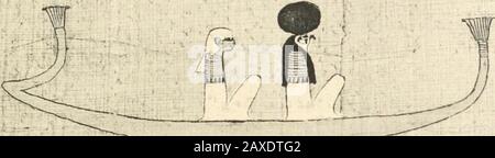 Papyrus funéraires de la XXIe Dynastie . Wi,V^^^V:&lt;-^y&lt;S^"^?""y Papyrus de Nesikhonsou. M Pl. XVIII XI (2^. Stockfoto