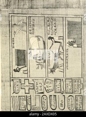 Papyrus funéraires de la XXIe Dynastie. LDtliiM^lî^(ggyiJ MS^ g^; fe^ wiii >t ( ?^ riii-   -- ? RA E 4) o M 31.>> an0. Pi.. X. Stockfoto