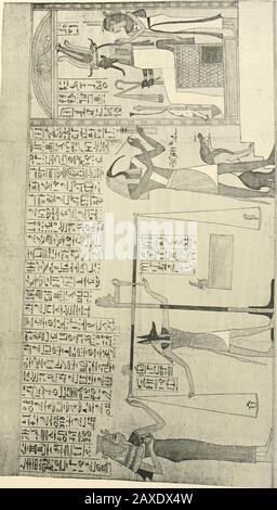 Papyrus funéraires de la XXIe Dynastie . •V<"^H4U hin(K.HMV:?M-Mf^cd> ani Q. Pl. IX TÏTinUTB. LDtliiM^lî^(ggyiJ MS^ g^; fe^ wiii >t ( ?^ riii-   -- ? RA E 4) o M 31.>> an0. Pi.. X Stockfoto