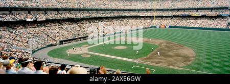 Blick auf ein Baseballfeld, Baltimore, Maryland, USA Stockfoto