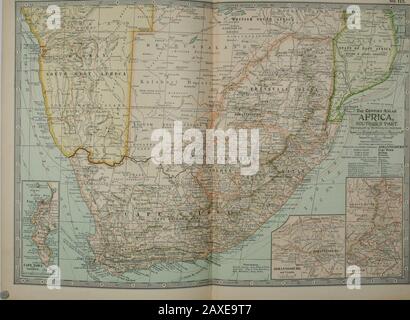 Das Century Dictionary und die Cyclopedia, ein universelles Referenzwerk in allen Abteilungen des Wissens mit einem neuen Atlas der Welt. Nr. 1 12 AFRIKA, Zentralteil. Nr. 113 AFRIKA, Südteil. O NR. Its. Nr. 113 AFRIKA, Südteil. Nr. 114 OCEAN. J i. Stockfoto