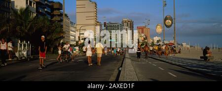 Gebäude Am Strand, Ipanema, Rio De Janeiro, Brasilien Stockfoto