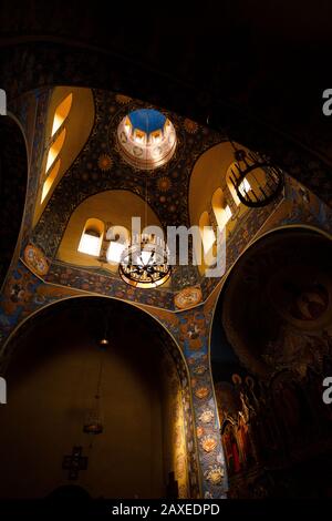 Inneneinrichtung der russisch-orthodoxen Kathedrale in Nizza Stockfoto