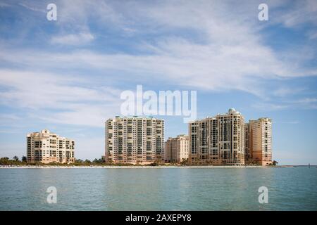 Blick auf das kap Marco auf Marco Island, mit einem Gating versehene Gemeinde in florida Stockfoto