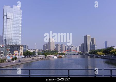 Weitwinkelaufnahme des Watson Island Parks in Miami, USA Stockfoto