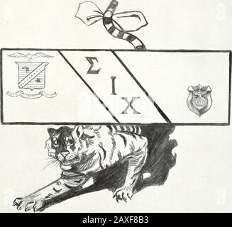 Iris 1912. SIG.MA IOTA CHI Gamma Kapitel von Sigma Iota Chi Farben: Violette und goldene Blume: Violette Molto: ?• Ueus. Libertas. Lex? ? ? ?? - KAPITELROLLE • Alpha . ... . St. James-Xavler College, Alexandria, Ala Oiimma Ward Seminary, Nashville, Tenn. Nelta Conservatory of Music, Cincinnati, O. Xcia Belmont College, Nasbville, Tenn. Theta Lindenwood College, St. Charles, Mo. Iota Virginia College, Roanoke, Va. I^Appa Hagerman College, Lexingiton, Ky. Xn Brenau College, Gainesville, GA. ^^&gt;&lt; Crescent College, Eureka Springs, Ark. Alphn Gamma Alumna? Club, Nashville, TENN-KLASSE-ROLLE VON 191 Stockfoto