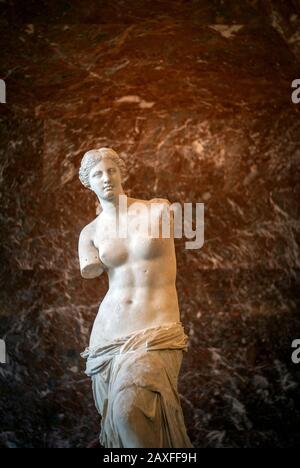 Venus-de-Milo-Statue im Louvre Stockfoto