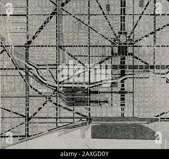 WACKER's Handbuch des Plans von Chicago: KommunalökonomyEspeziell für das Studium an den Schulen von Chicago vorbereitet., Schirmherrschaft der Chicago Plan Commission .. . die roposierten Diagonal Arte-ries Befinden sich in Jeder Instanz Erweiterungen der Bereits Existierenden und Rund Um das Zentrum der Stadt. Sie Dienen der Schaffung in Verbindung mit Rechteckigen Straßen, den Poposed Circuit Durchgangsstraßen. War immer notwendig, um Ausgaben für Geld und Arbeit zu tätigen, um den Fehler des planlosen Gebäudes zu beheben. Wir haveseen dies in der Erfahrung von London. Ich habe auch gesehen, dass sich die Ausdauer verzögert Stockfoto