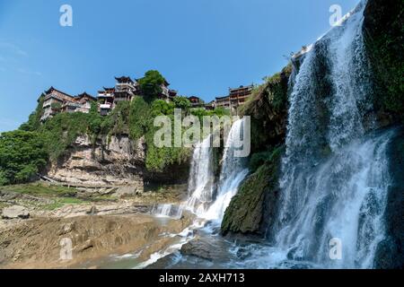 Das Furongzhen Wasser in Hunan China Stockfoto