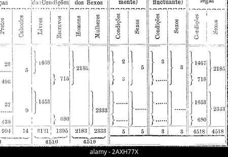 Recenseamento Geral do ImpeÌrio de 1872Sergipe. . pÃ-iysicos A CD 375 &lt; pi JL 15 Casas M 369 369 â¢s 18 369 369 Parochia cie N. Sâ Divina Pastora Seios HOMENS MULHERES CondiÃ§Ãµes LlVRES Escravos -j Livres 4 Escravas jSomma geral... PopulaÃ§Ã£o considerada em relaÃ§Ã£o Ã¡s Idades. Präsentationen. (PopulaÃ§Ã£o de facÃ-Messes Annos completos i Quinquennios Deoannios 1 3 G 25 4 14 U 8 21 6 5 10 12 i 16 j 13 18 8 Ã 29 1 10 1 Ã§- 1 -* HO o IO 03 o T   42-52, 1684 11 76 54358 Ã 278 801 16 42; 2:  - J8:556 20! Ãi 4 1 201; 66 das EaÃ§AS TOTAES idasUondÃ-Ã§Ãµss 3 11 465 540  8 22 1005 219 1067 2503 DO Stockfoto