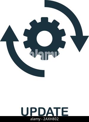 Aktualisierungssymbol. Einfaches Element aus der Datenorganisationensammlung. Symbol für gefüllte Aktualisierungen für Vorlagen, Infografiken und mehr. Stock Vektor