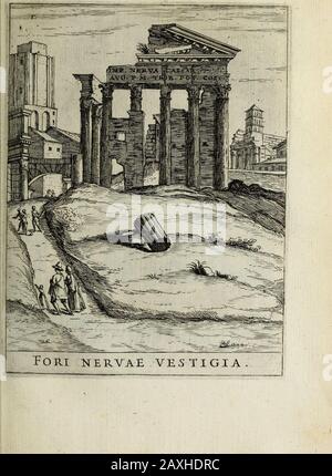 Roma vetus ac recens, utriusque aedificiis ad eruditam cogitationem expositis. LIBER SECVNDVS.. Stockfoto