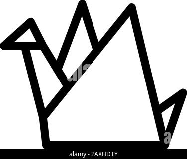 Symbolvektor für Kranpapier. Isolierte Darstellung des Kontursymbols Stock Vektor