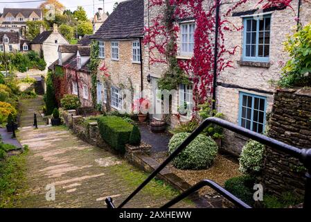 Chipping Steps in Tetbury, England, Cotswolds District. Stockfoto