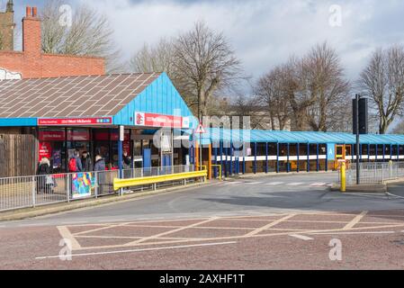 Dudley Busbahnhof in Dudley, West Midlands, Großbritannien Stockfoto