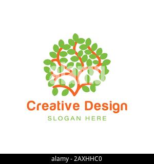 Ideen für das Gras-Logo. Inspiration Logo Design. Darstellung Des Vektor-Vorlagenbildes. Isoliert Auf Weißem Hintergrund Stock Vektor