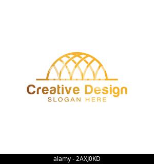 Ideen für das Dome-Logo. Inspiration Logo Design. Darstellung Des Vektor-Vorlagenbildes. Isoliert Auf Weißem Hintergrund Stock Vektor