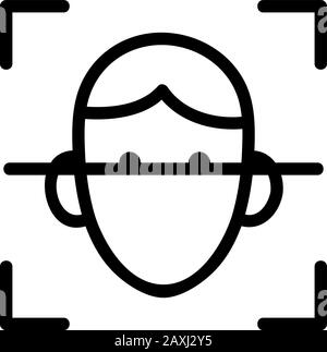 Symbolvektor der Scannerfläche. Dünnes Linienschild. Isolierte Darstellung des Kontursymbols Stock Vektor
