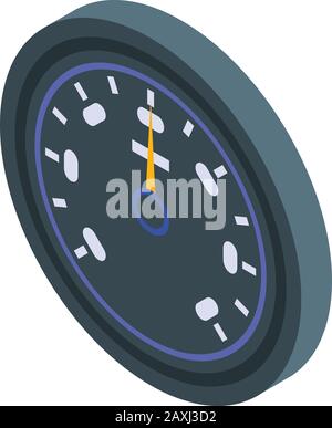 Autotageschwindigkeitssymbol, isometrischer Stil Stock Vektor