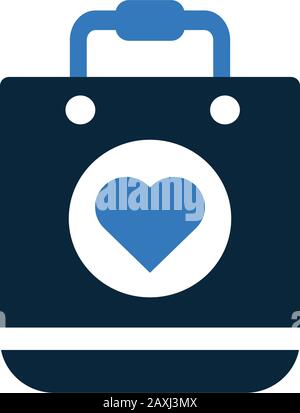 BAG-Symbol, Einkauf, Papierbeutelvektor für kommerzielle, Printmedien, Web oder jede Art von Designprojekten. Stock Vektor