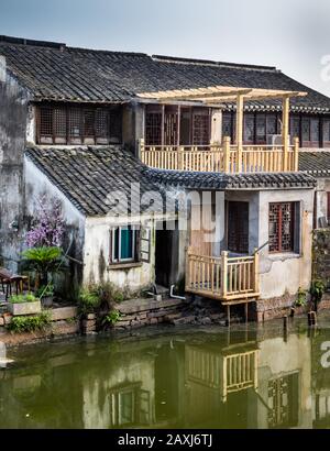 Das historische Wasserdorf Tong-Li, in der Nähe von Suzhou, China Stockfoto