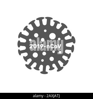 Coronavirus Cell, 2019-nCoV. China Pathogen respiratorisches Coronavirus 2019-nCoV in einer Welt, Gefährliches chinesisches nCoV Coronavirus, SARS Pandemie-Risiko-Alarm Stock Vektor