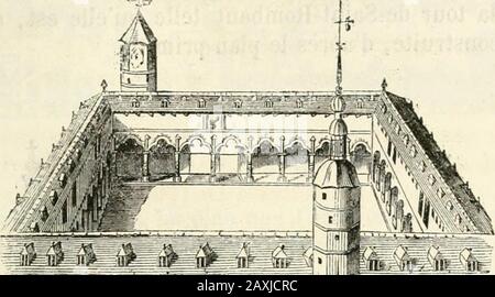 Revue de l'Art chrétien. Ssiales, de style ogival, ont été bâties ré-cement en briques et en pierre, celle de Saint-Georges et celle du fau-bourg de Borgerhoul. La première, élevée sur les Plans de larchitte * Voir la livraison de Juillet, S. 30r&gt;. [I) Il a publié les Plans de là Tour, dessinés ur une très-grande échelle. Travaux l.N STYLE 1&gt;L HOYÉN-ÂGE, EXÉCUfÊS es BELGIQUE. 345 Suys iils, se compose de trois longues nefs de hauteur égale; le portail doitêtre flanqué de deux tours qui ne sélèvent encore que jusquà la hauteurde léglise. Léglise de Borgerhout, dont le Plan a été Donn Stockfoto