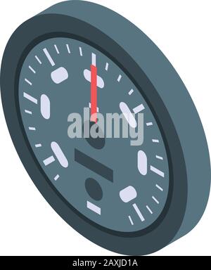 Klassisches Tachosymbol, isometrischer Stil Stock Vektor