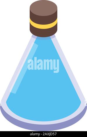 Symbol für blaue Duftflasche, isometrischer Stil Stock Vektor