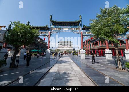 Peking, China - 28. September 2018: Blick auf das Tor in Peking Stockfoto