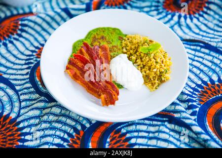 Frühstück am Morgen Stockfoto