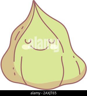 Wasabi Menü Restaurant Cartoon Food niedliche Vektorgrafiken Stock Vektor
