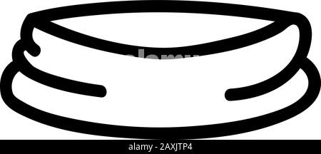 Bandana-Ikone-Vektor. Isolierte Darstellung des Kontursymbols Stock Vektor