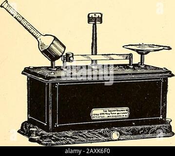 Grundsätze und Praxis der Butterherstellung; eine Abhandlung über die chemischen und physikalischen Eigenschaften der Milch und ihrer Bestandteile, den Umgang mit Milch und Sahne und die Herstellung von Butter daraus. Abb. 25 - Troemners Babcock Creme-testing ScaleiS.. Stockfoto