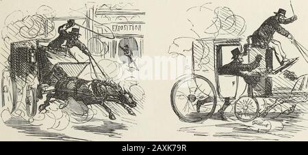 Bouffonneries de l'Exposition . M. les voleurs quitant tous la forêt de Bondv, pou- T . venir sétablir restaurateurs Pendant les Six mois de Joseph, pourquoi avoir acheté ce poisson? Nous avions lExposition. De Woi dîner. - Ce nest pas pour Manger maintant: Tout augmen-tera tellement à lépoque de lExposition! I - Eh bien, mA chère, vous êtes moins préocupée delavenir de vos deux filles? - Oui, je compte beaucoup sur lépoque de lExposé-tion... Des étrangers qui ne sy connaissent pas... Nous Allons? Palais de lindustrie, au Champ de Mars. Cocher de fiacre apercevant une personne sortant Stockfoto