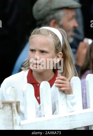 Zara Phillips bei Den Windsor Horse Trials, England April 1988 Stockfoto