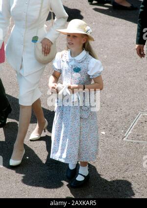 Zara Phillips bei Royal Ascot Races, England Juni 1989 Stockfoto