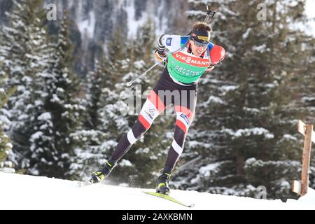 Antholz, Antholz, Italien. Februar 2020. - IBU-Biathlon-Weltmeisterschaften 2020 - Antholz, Italien am 11.02.2020, Julian Eberhard (AUT) im Einsatz Credit: European Sports Photographic Agency/Alamy Live News Stockfoto